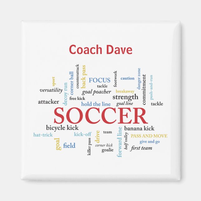 Imán Personalice, entrenador de fútbol gracias en palab (Frente)