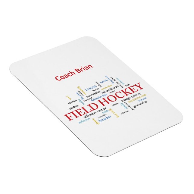 Imán Personalice, entrenador de hockey sobre hierba Gra (Lado Derecho)