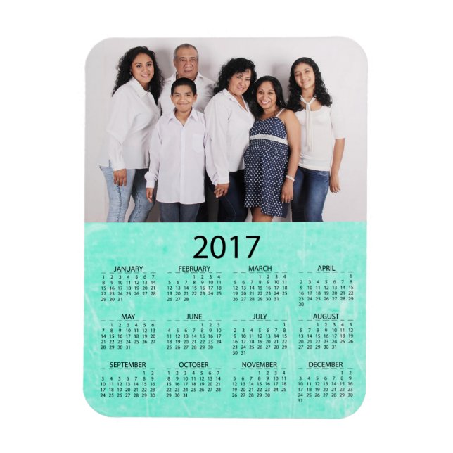 Imán Personalice este calendario de mini refrigerador d (Vertical)