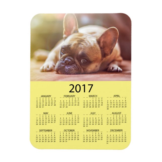 Imán Personalice este calendario de mini refrigerador d (Vertical)