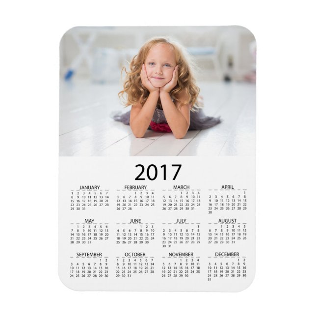 Imán Personalice este calendario de mini refrigerador d (Vertical)