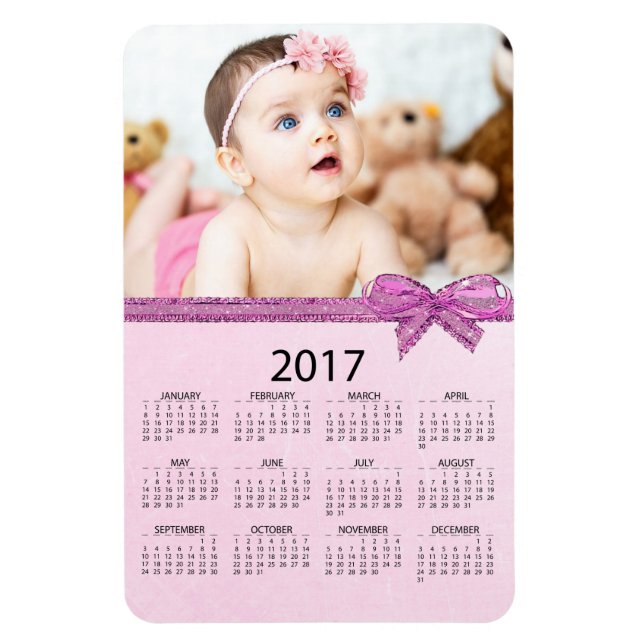 Imán Personalice este calendario de mini refrigerador d (Vertical)