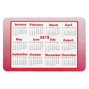 Imán Personalice este mini calendario del refrigerador