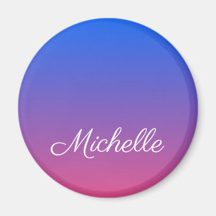 Imán Personalised blue and pink ombre gradient