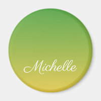 Personalised green and yellow ombre