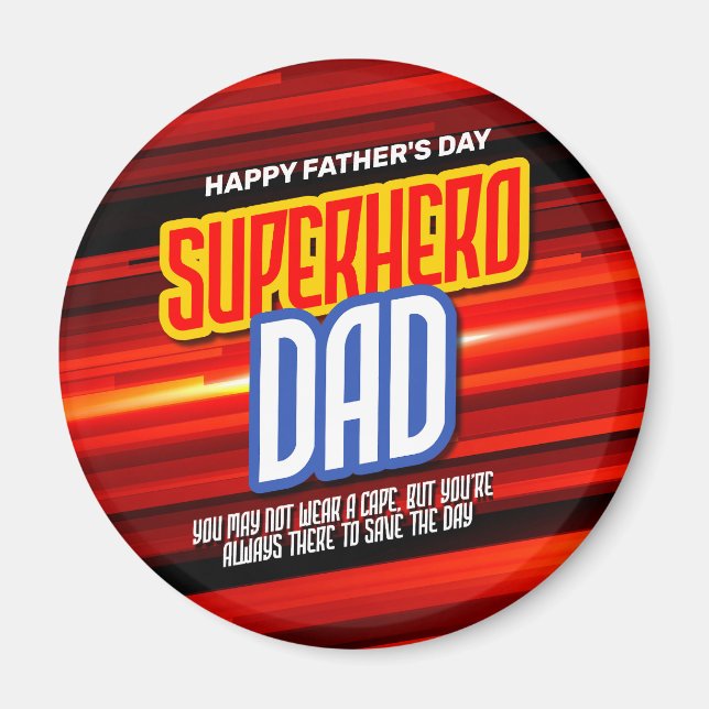 Imán Personaliza a SuperHero Dad (Frente)