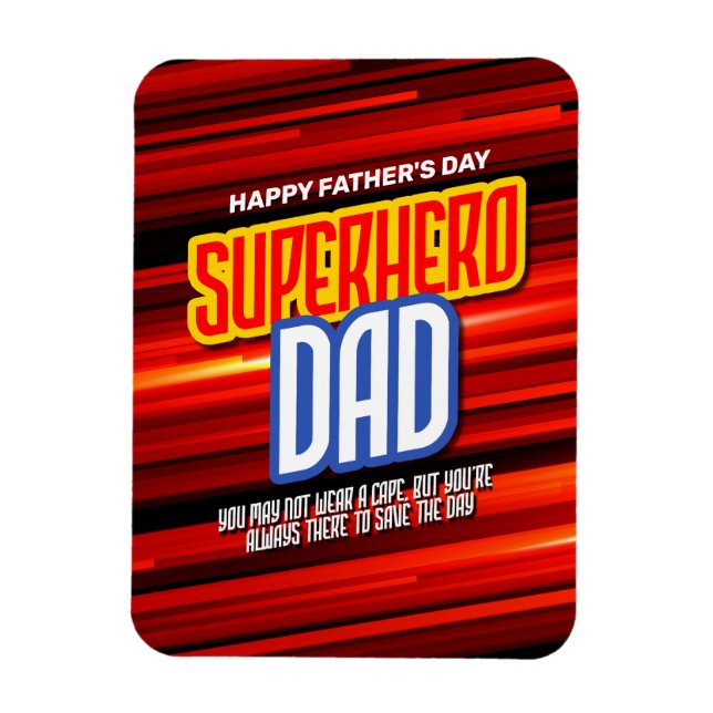 Imán Personaliza a SuperHero Dad (Vertical)
