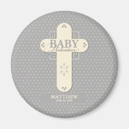 Imán Personaliza, Cremita y Cruz Gris para Dedicación d