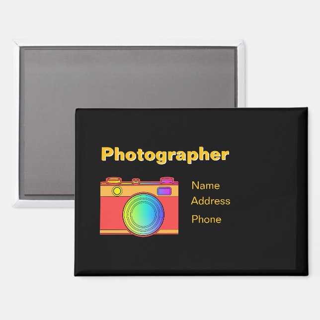 Imán Personaliza el negocio de fotógrafos publicitarios (Anverso/Reverso)
