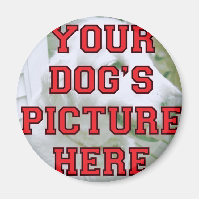Imán Personaliza la foto de tu perro (Frente)