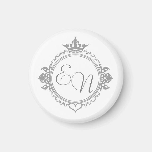 Imán Personaliza los nombres, iniciales y frase Amor (Frente)