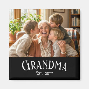 Imán Personaliza Nombre Abuela Est Año Regalo Foto