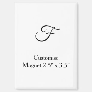 Imán personaliza rectángulo simple personalizado de 2,5