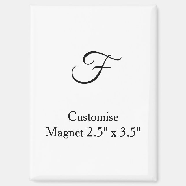 Imán personaliza rectángulo simple personalizado de 2,5 (Anverso)