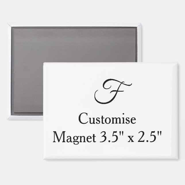 Imán personaliza rectángulo simple personalizado de 3,5 (Anverso/Reverso)