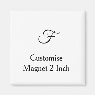 Imán personaliza simple personalizado 2 pulgadas cuadra