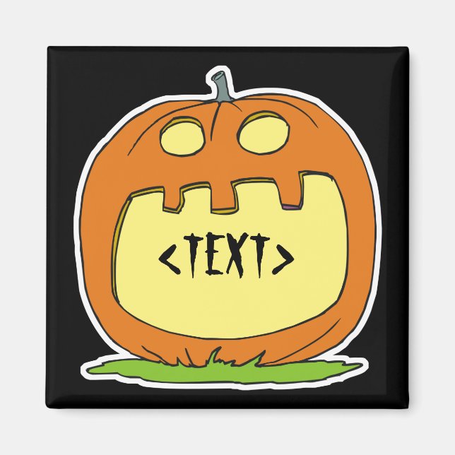 Imán Personaliza un Jack-O-Lantern, (a)  (Frente)