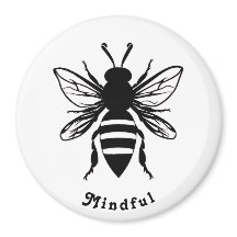 Personalizable Bee Mindful Magnet