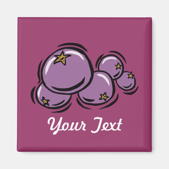 Imán Personalizable Blueberry Magnet (OSCURO) (Frente)