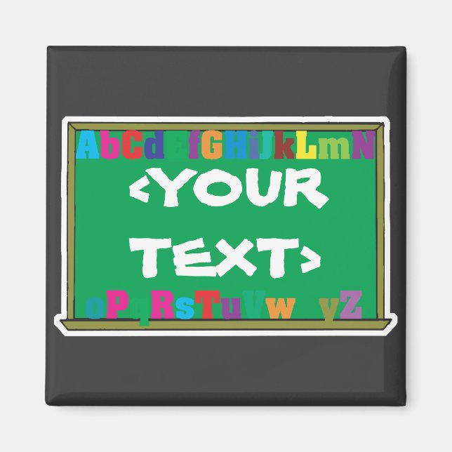 Imán Personalizable Chalkboard,<YOURTEXT> (Frente)