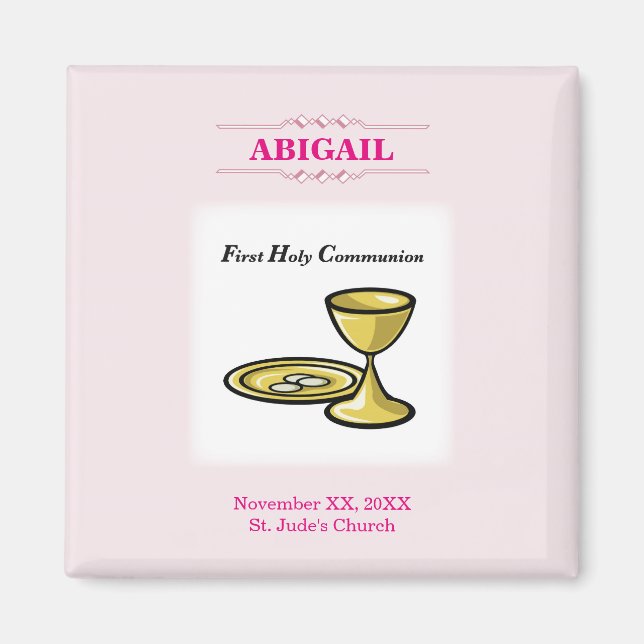 Imán Personalizable, Chica Cuerpo de Comunión y Sangre (Frente)