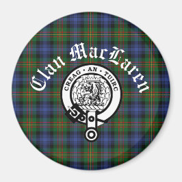 Imán Personalizable Clan MacLaren Escudo Badge & Tartan