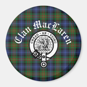 Imán Personalizable Clan MacLaren Escudo Badge & Tartan