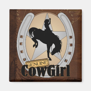 Imán Personalizable Cowgirl Rodeo Magnet