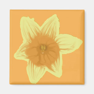 Imán Personalizable Daffodil Square Magnet
