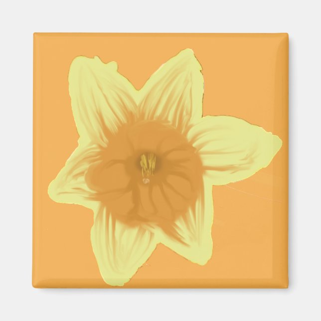 Imán Personalizable Daffodil Square Magnet (Frente)