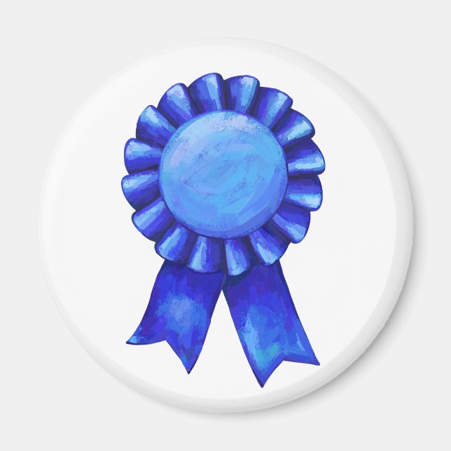 Imán Personalizable de arte de cinta azul (Frente)