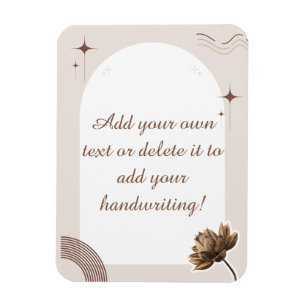 Imán Personalizable de Brown Minimalista Boho Notes