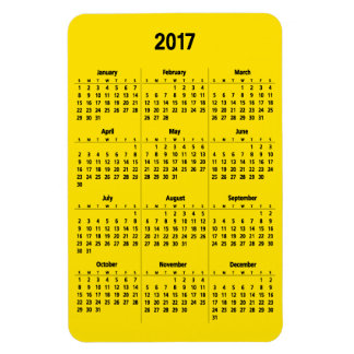 Imán personalizable de calendario 2017 negro grande