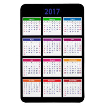 personalizable de calendario de colores grande de