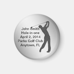 Imán Personalizable de Conmemoración de Golf Hole-in-o