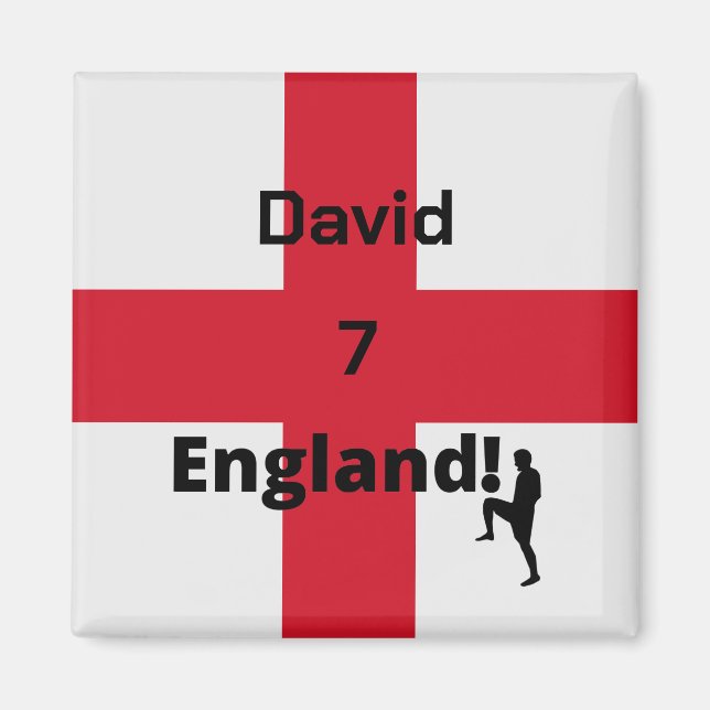 Imán Personalizable de jugador de fútbol de Inglaterra (Frente)
