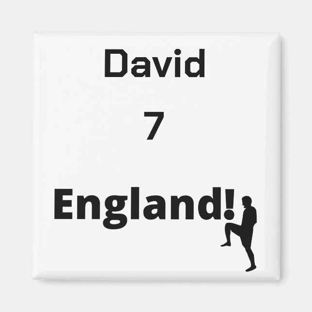 Imán Personalizable de jugador de fútbol de Inglaterra (Frente)