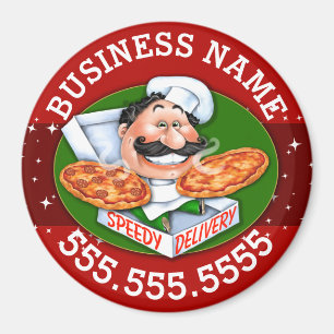 Imán Personalizable de la entrega de la pizza del