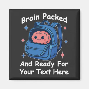 Imán Personalizable de vuelta a la escuela "listo para 