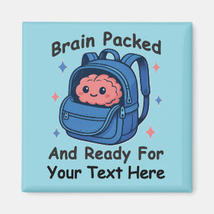 Imán Personalizable de vuelta a la escuela "listo para 