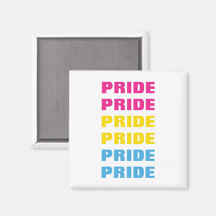 Imán PERSONALIZABLE del Orgullo LGBTQ Pansexual - Texto