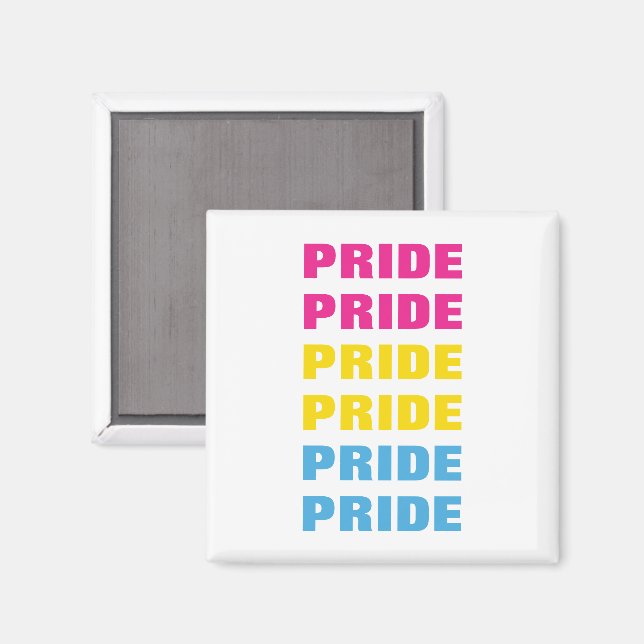 Imán PERSONALIZABLE del Orgullo LGBTQ Pansexual - Texto (Anverso/Reverso)