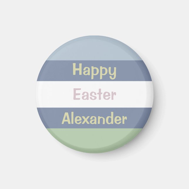 Imán Personalizable Feliz Pascua de Bebida de Texto de  (Frente)
