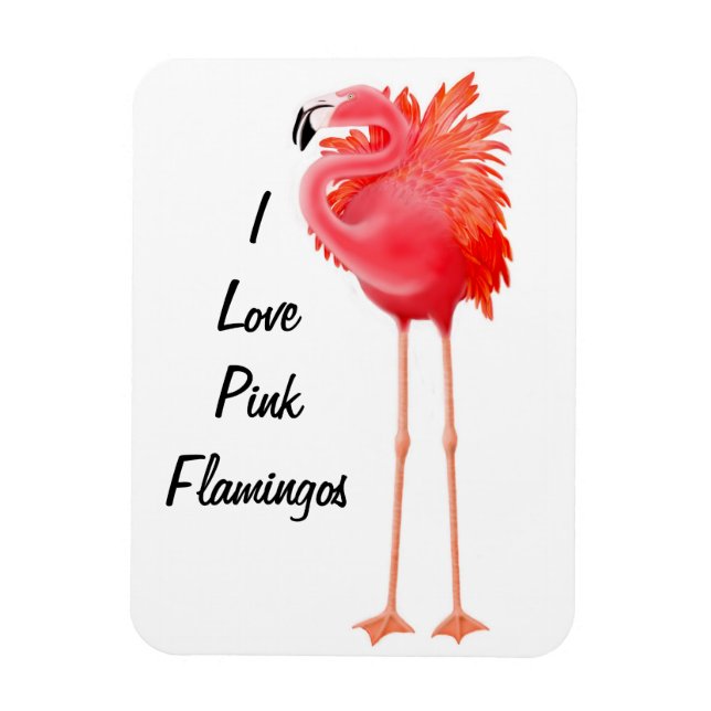 Imán Personalizable Flamingo Bird Premium Magnet (Vertical)