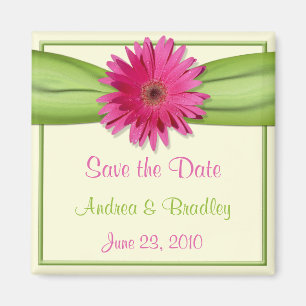 Imán Personalizable Gerbera Rosa Daisy Monograma Magnet