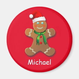 Imán Personalizable Gingerbread Man