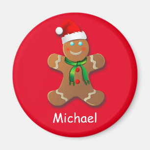 Imán Personalizable Gingerbread Man