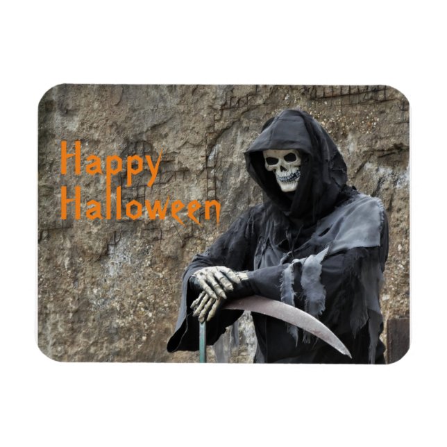 Imán Personalizable Halloween Grim Reaper (Horizontal)
