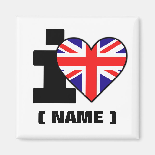 Imán Personalizable I Corazón (Nombre) (Frente)