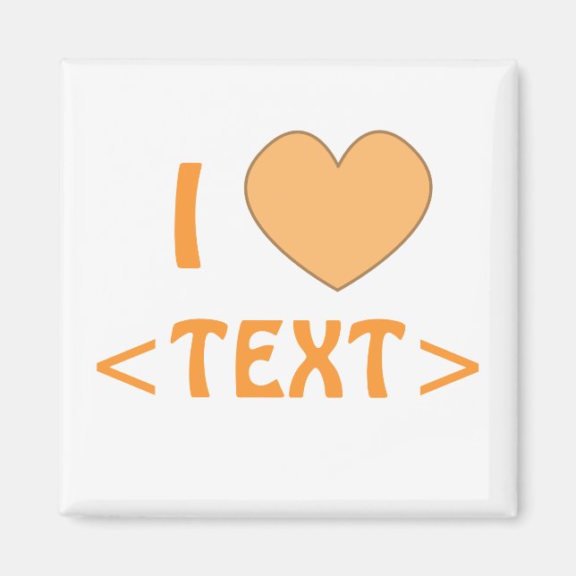 Imán Personalizable I Heart Magnet 0008 (Frente)